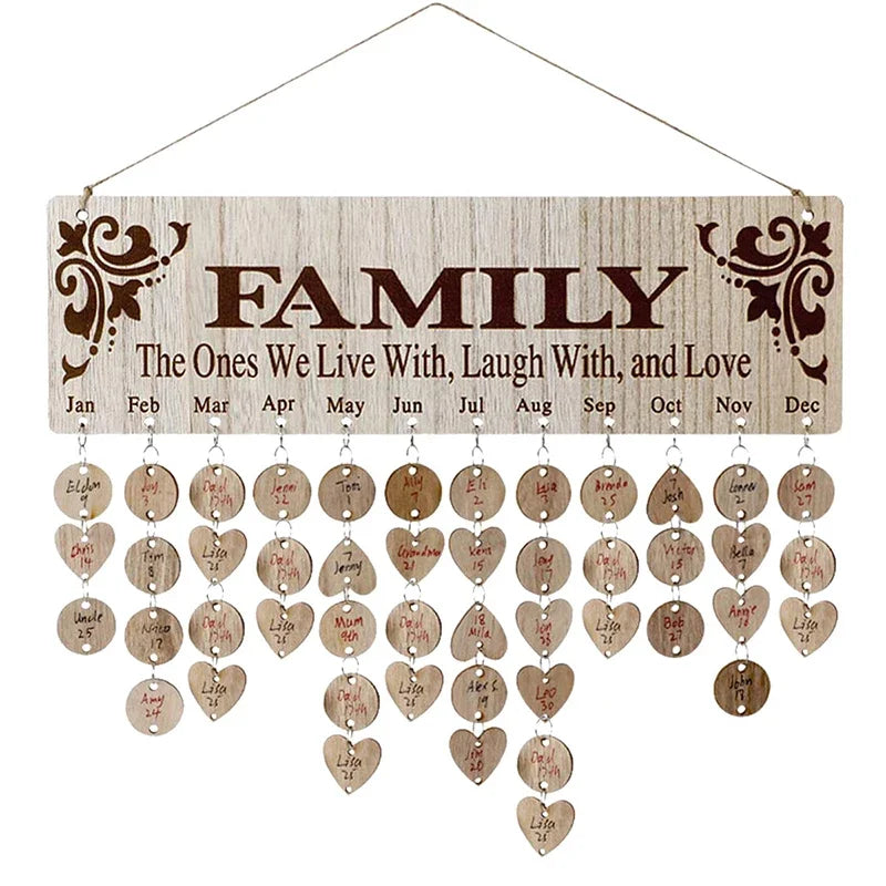 Eid DIY Holz Kalender Anhänger für Familie, Hochzeit und besondere Tage