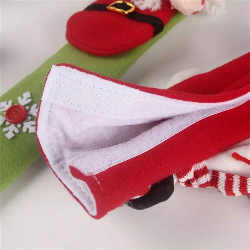3-teiliges Weihnachtsset Mikrowellenhandschuhe mit Santa Claus und Schneemann Design