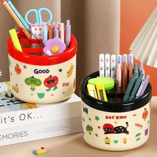 Kreativer Cartoon Stifthalter aus Kunststoff für Mädchen Studenten Büro
