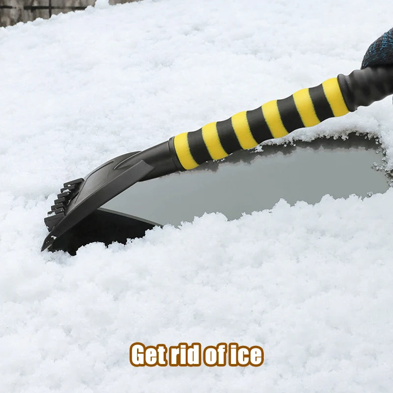 3-in-1 Auto-Schneeschaufel mit Teleskop-Eiskratzer und Bürste
