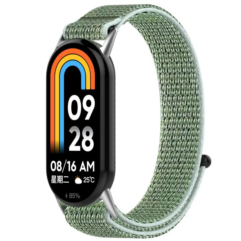 Nylon Armband für Xiaomi Band 9 8 NFC, verstellbares Handgelenkband