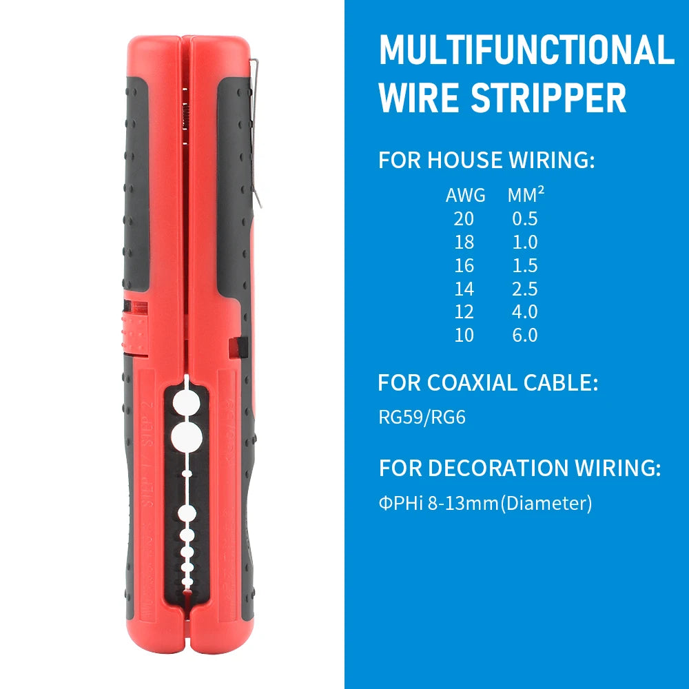 Multifunktionale Kabel und Draht Abisolierzange mit Anti-Rutsch Griff