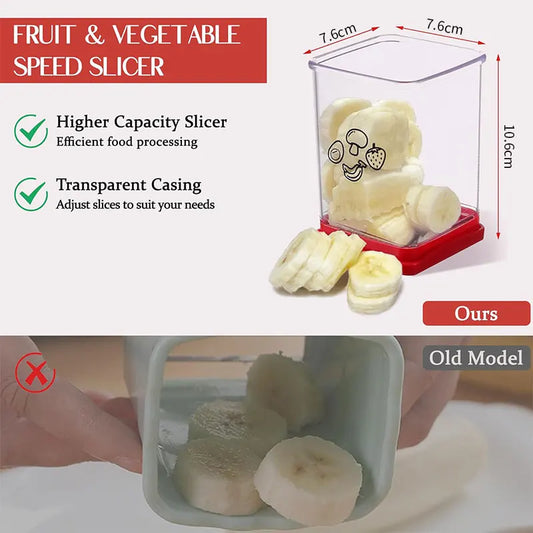 Obst - Ei Schneider mit Druckplatte | Schneller Küchenhelfer für Salate