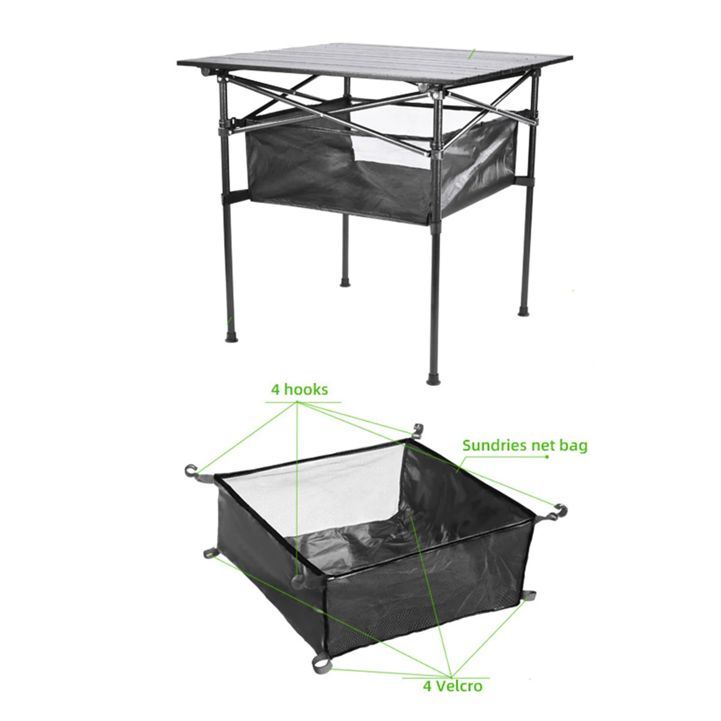 Camping Tisch Hängendes Netztasche Organizer für Outdoor Picknick Kochen