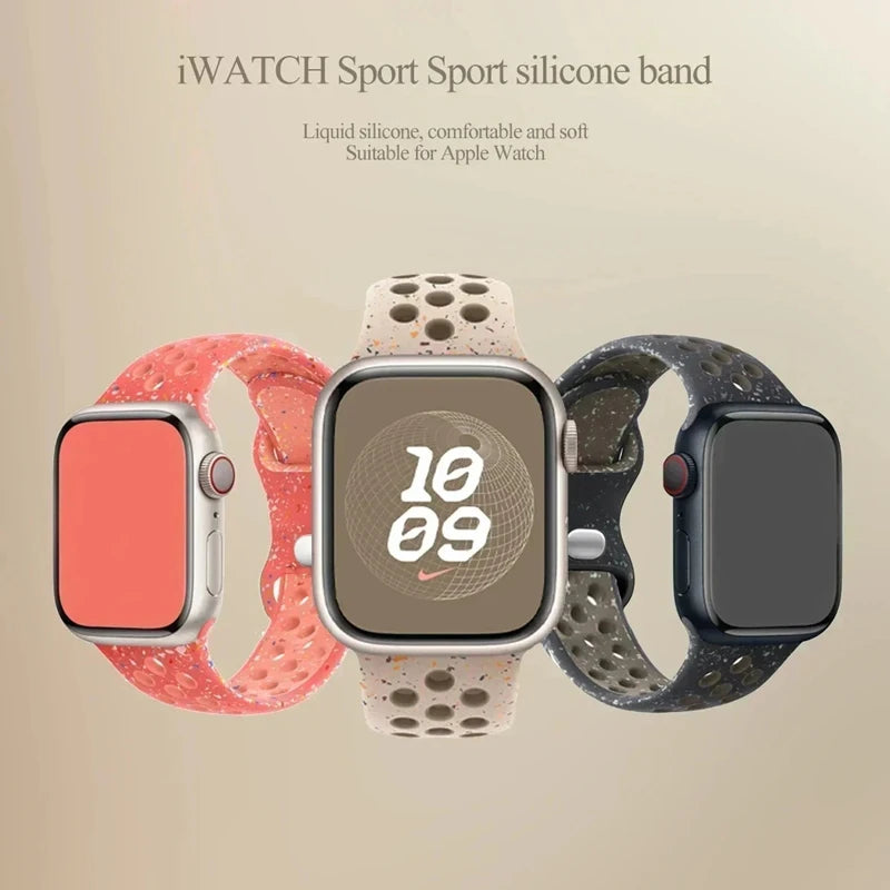 Sportliches Silikonarmband kompatibel mit Smartwatch 38-49 mm Modelle
