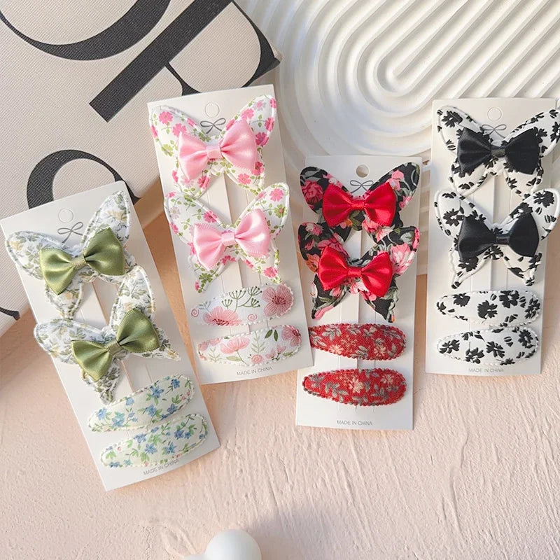 4-teiliges Set Schmetterling Haarklammern aus Polyester für Mädchen