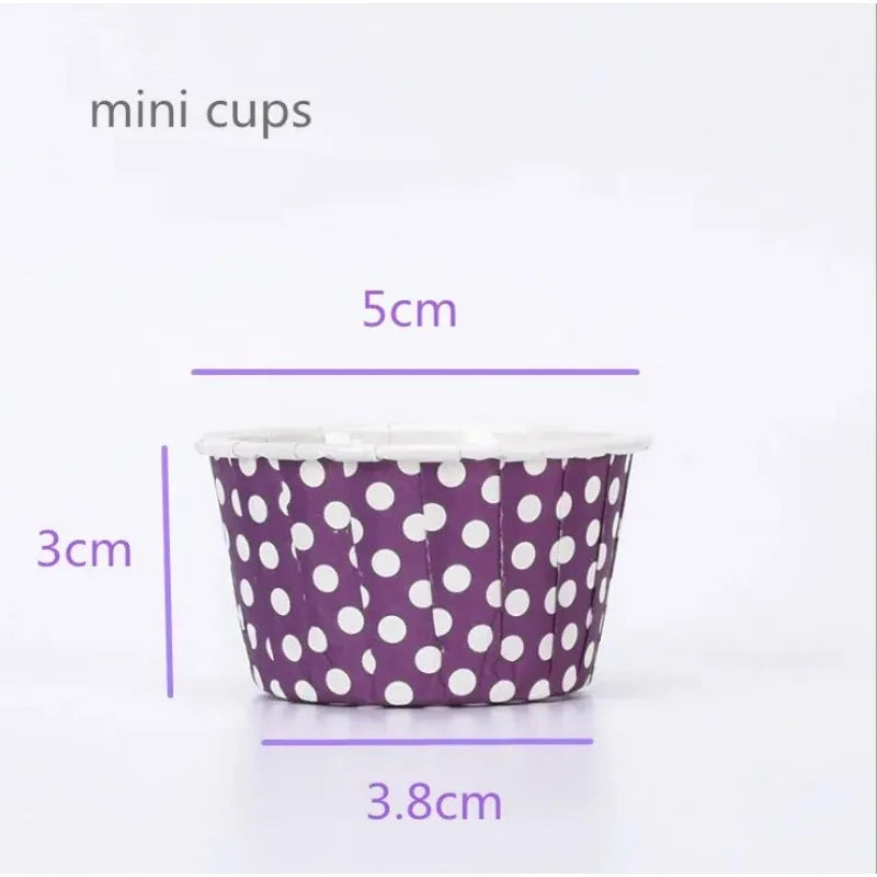 50 Mini Muffin Tassen Papier – 50er Set, vielseitig - umweltfreundlich gestalten