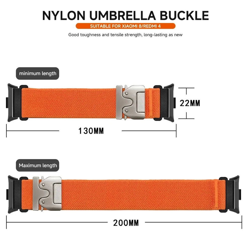 Fallschirmschlaufenarmband Nylon Ersatzband für Xiaomi Mi Band und Redmi Watch