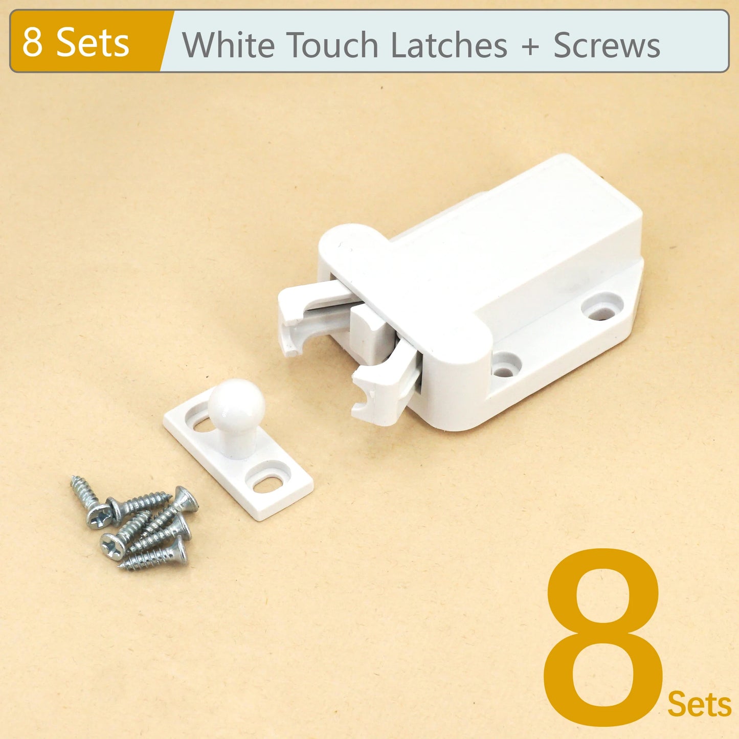Touch-Riegel Set für grifflose Schranktüren – Push-to-Open Möbel Schranktür