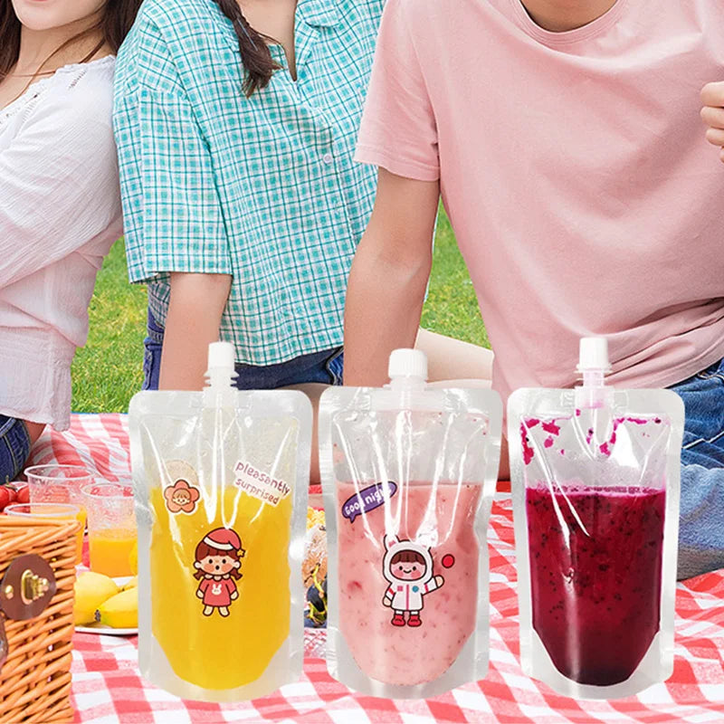 Stand-Up Nachfüllbare Lebensmittelbeutel für Getreide und Flüssigkeiten 5-10 Stück