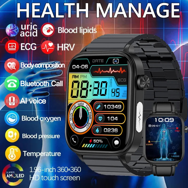 AI-Diagnose Smartwatch: ECG, Blutfette & Körperanalyse