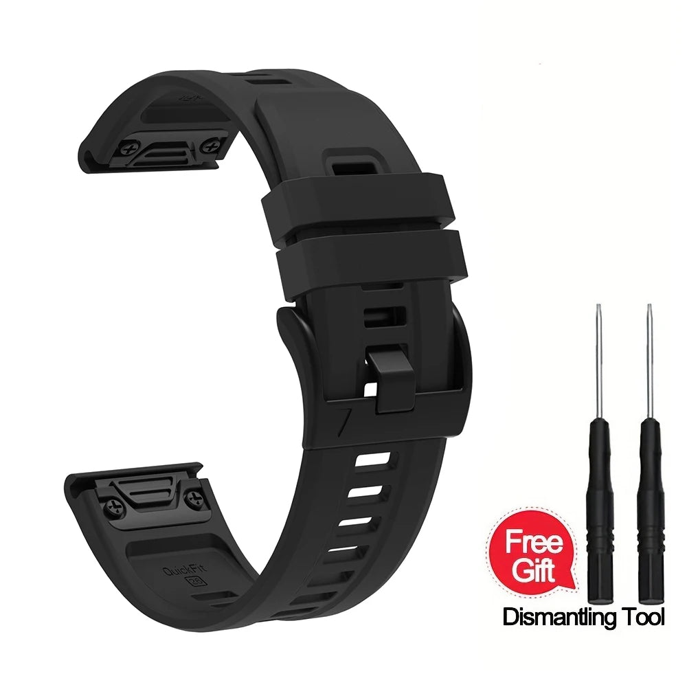 Silikon-Uhrenarmband 22-26 mm für vielseitige Smartwatch Modelle