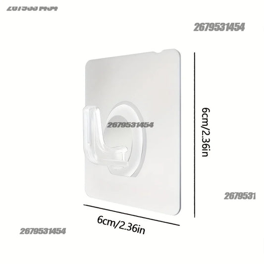Vielseitige Selbstklebehaken transparent – Laststark für Küche Bad Tür Wand