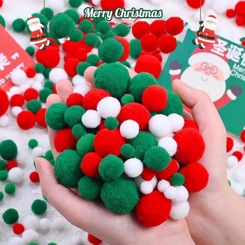 160 bunte Bastel-Pompons 8-30 mm – weicher DIY-Mix für kreative Projekte