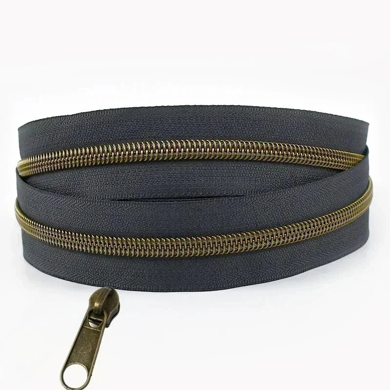 Nylon Reissverschlussband Nr 5 pro Meter mit Schiebern fuer Naehprojekte
