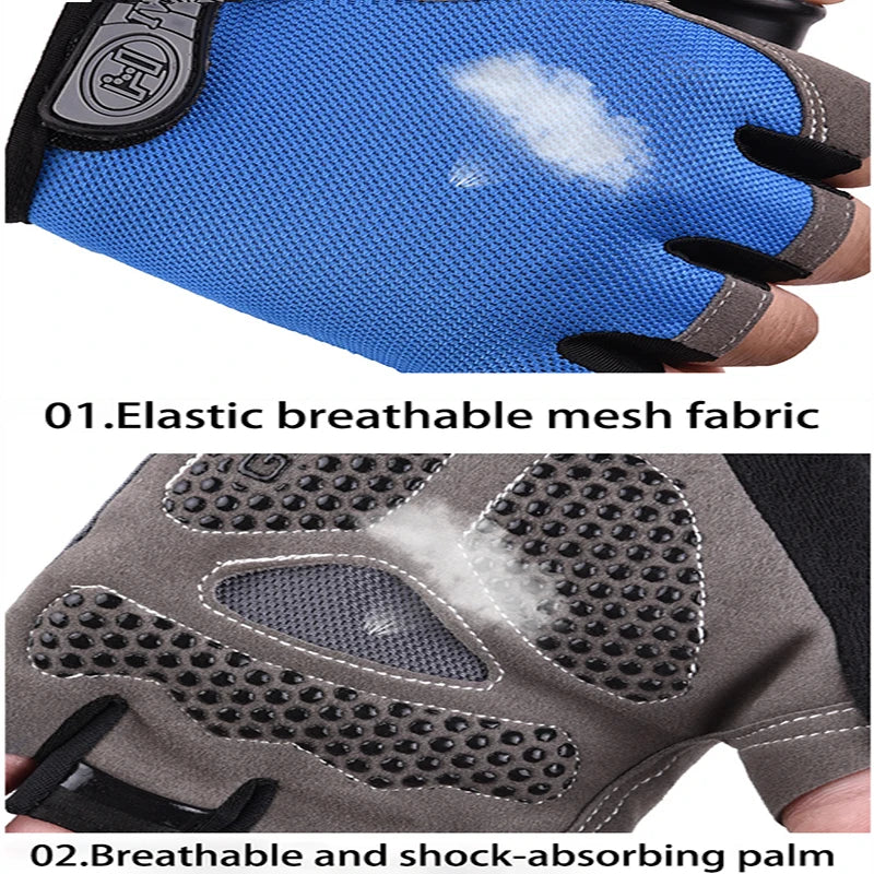 Maximaler Grip - Komfort: Fingerlose Gym Handschuhe unisex, atmungsaktiv - rutschfest