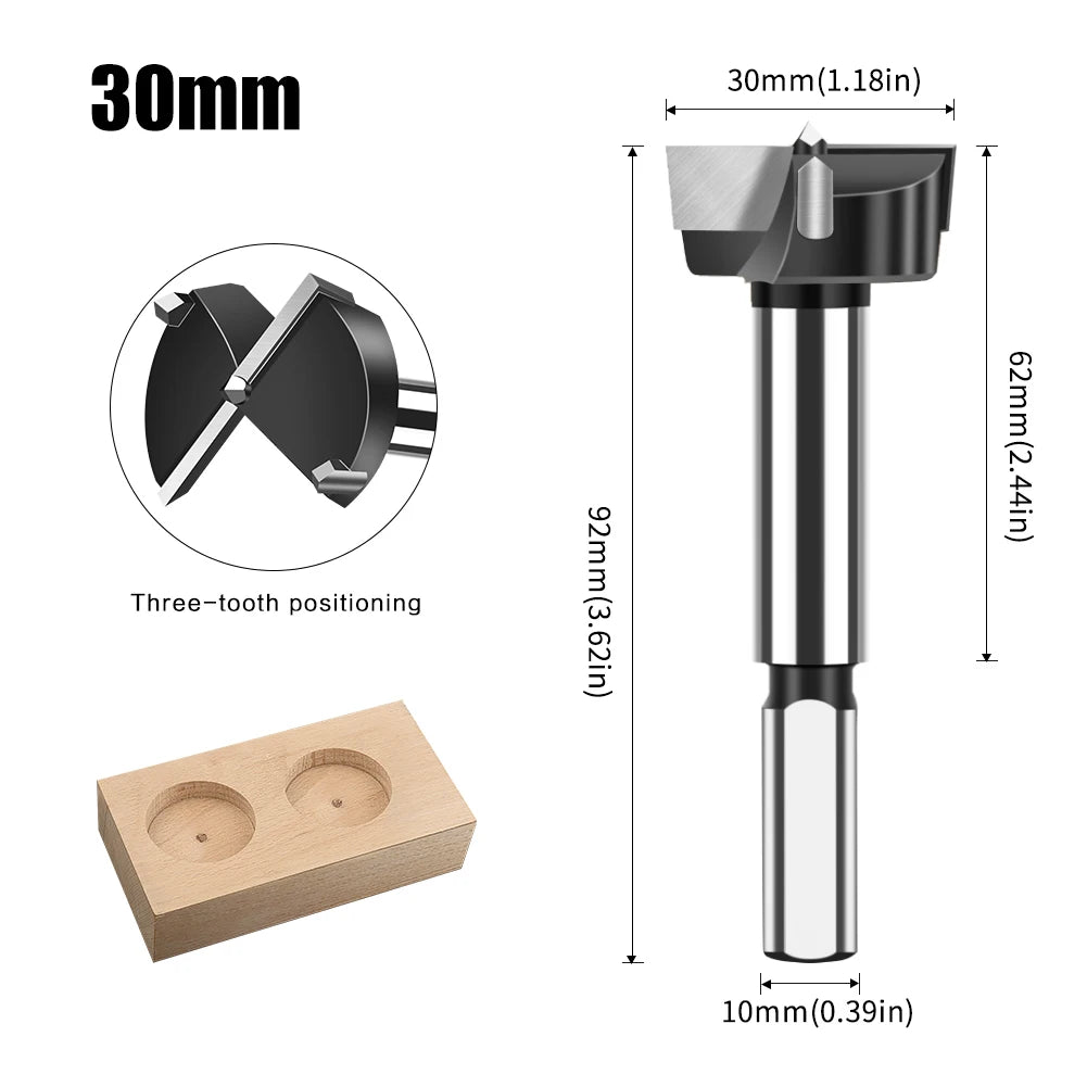 Präziser Hartmetall Forstner Bohrer 12-60mm für Holzbearbeitung