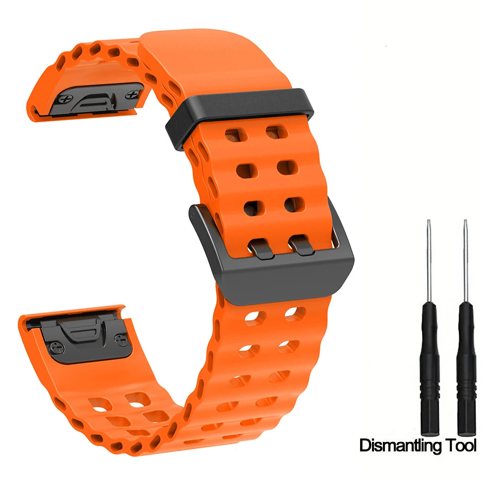 Silikon-Uhrenarmband 22-26 mm für vielseitige Smartwatch Modelle