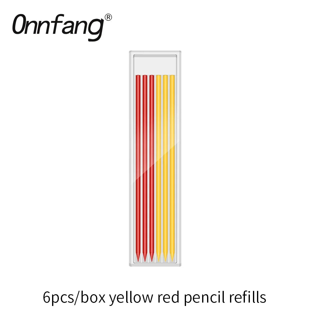 Präzise Zeichnen - Markieren: 2,8mm Zimmermanns-Druckbleistift mit Spitzer, 6 Farben