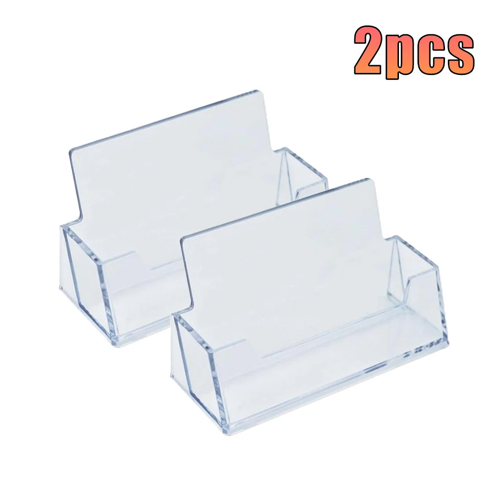 Transparent Visitenkartenhalter Desktop Büro Display Ständer Kunststoff