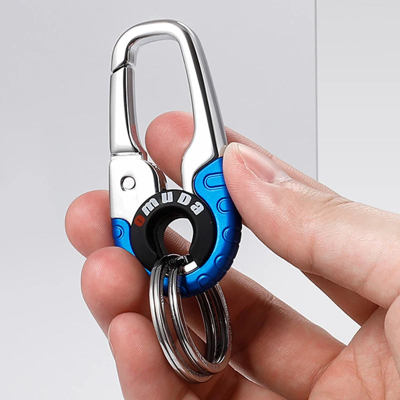 Robuster Edelstahl-Schlüsselbund 3er Set mit Karabiner – Sicher - Vielseitig