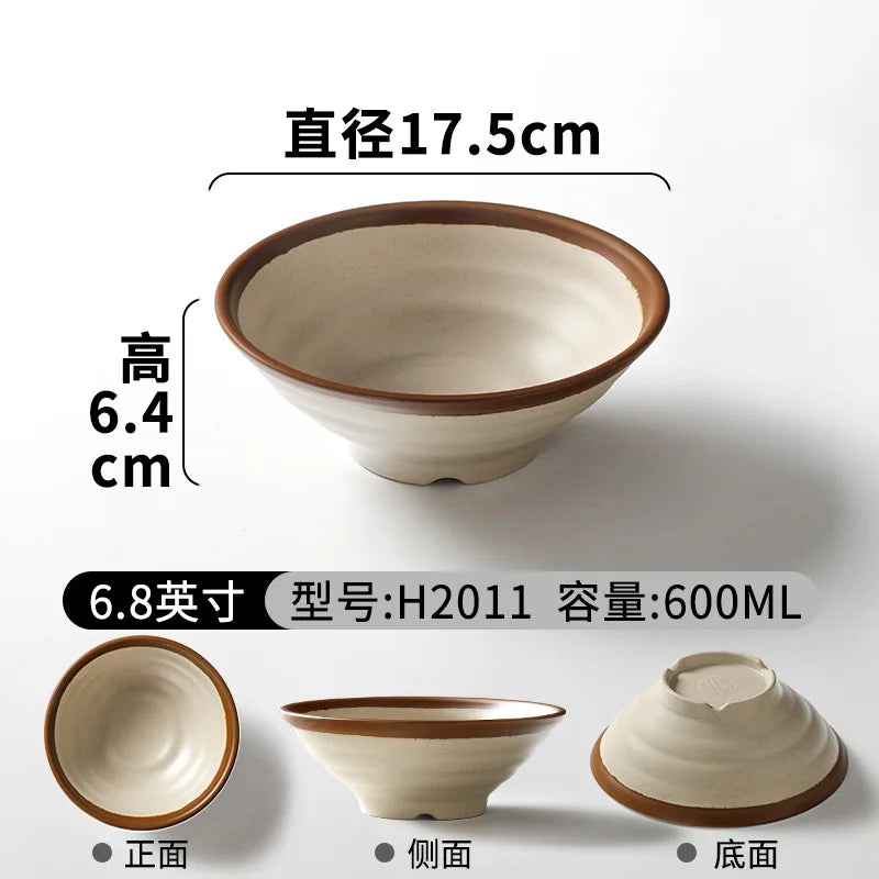 Melamin Ramen Schüssel im japanischen Stil für Zuhause und Küche