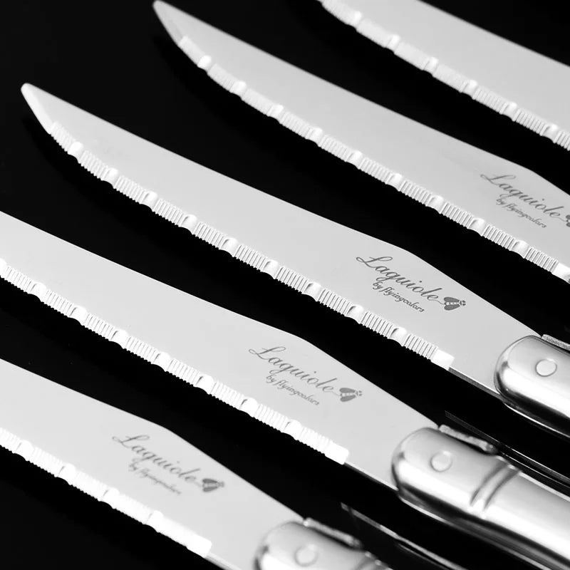Elegantes Steakmesser Set aus Edelstahl für stilvolles Dinner zu Hause