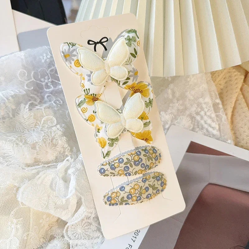 4-teiliges Set Schmetterling Haarklammern aus Polyester für Mädchen
