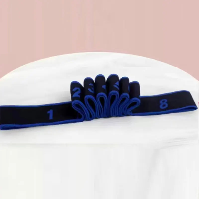 Elastisches Widerstandsband mit 8 Ringen für Pilates und Heimfitness - Yabubest - Home & More