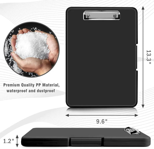 A4 Schreibtafel Clip Box aus Kunststoff mit Stiftschlitz und Faltfunktion