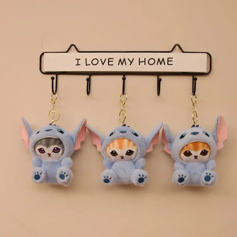 Niedlicher Kawaii Stitch Cat Plüschanhänger – Weich, Sicher - Perfektes Geschenk