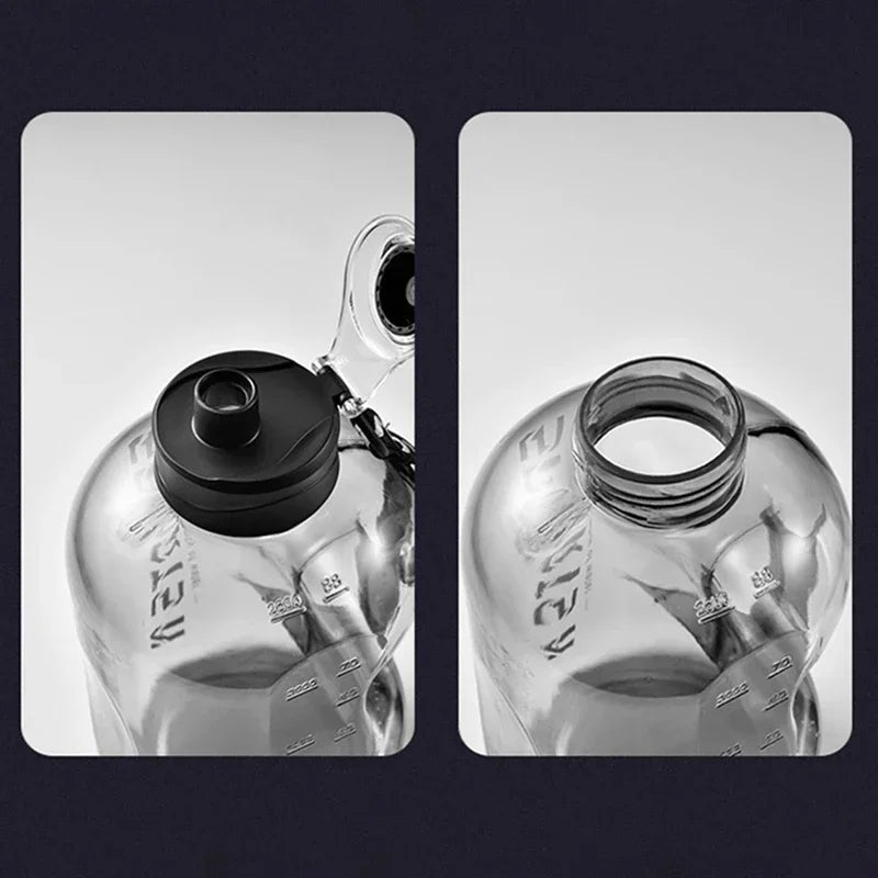 BPA-freie Sport Wasserflasche 1,7L - 2,7L – Robust, Groß - Ideal fürs Outdoor