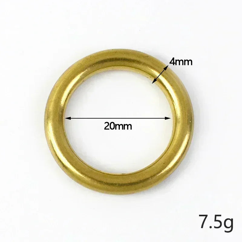 Massiver Messing O-Ring Schnalle 8-51mm für Hundeleine Gurtband 2/5/10 Stk.