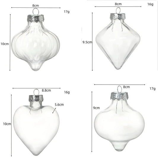 Transparente Kugeln zum Befüllen für kreative Weihnachtsdeko