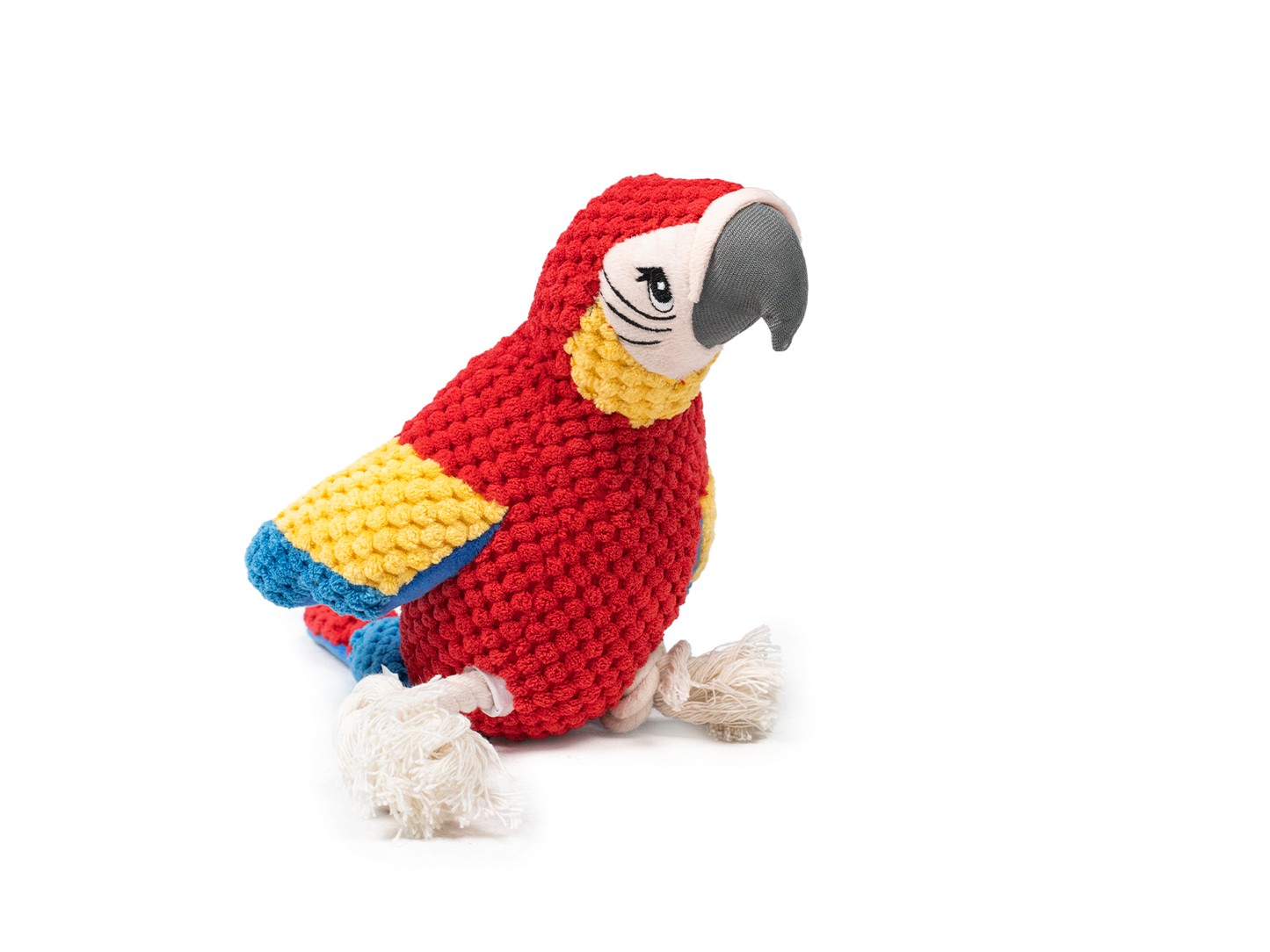 Buntes Hunde Kuscheltier Papagei PEPE mit weichen Flügeln und Tau-Beinen-SABRO GmbH