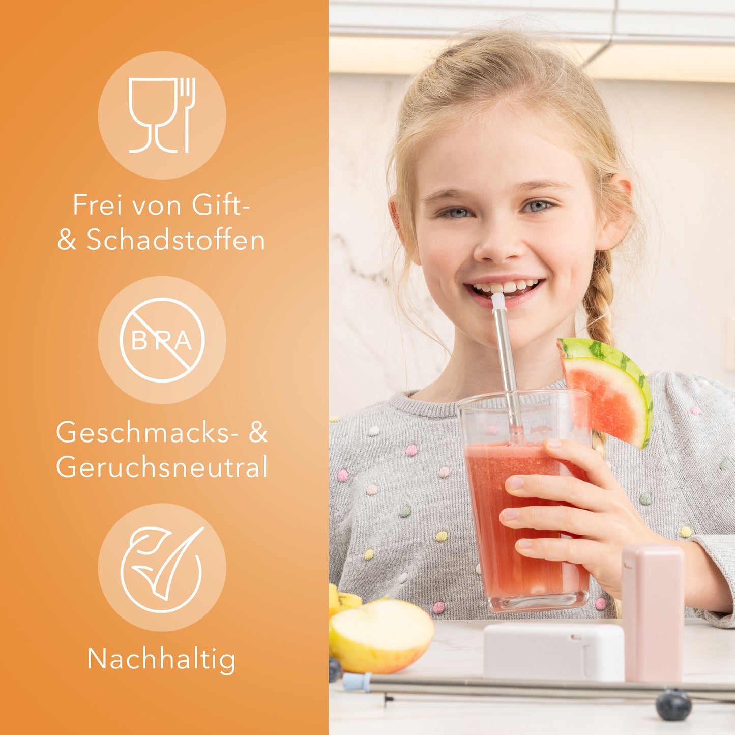 Praktische Trinkhalme aus Edelstahl und Silikon für jeden Anlass