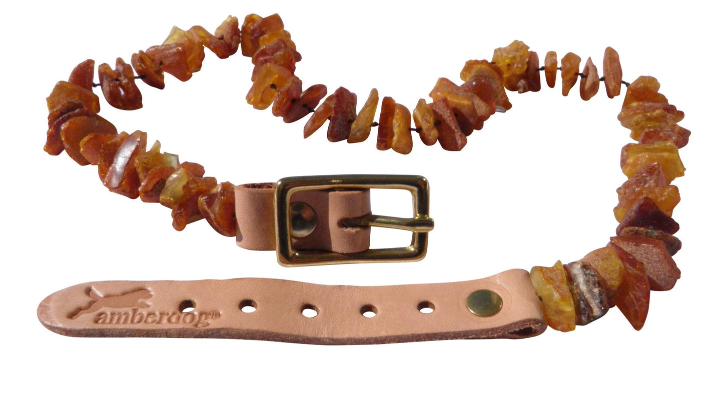 Hunde Bernsteinkette SuperFlex B Ware Natürlicher Bernstein Halsband