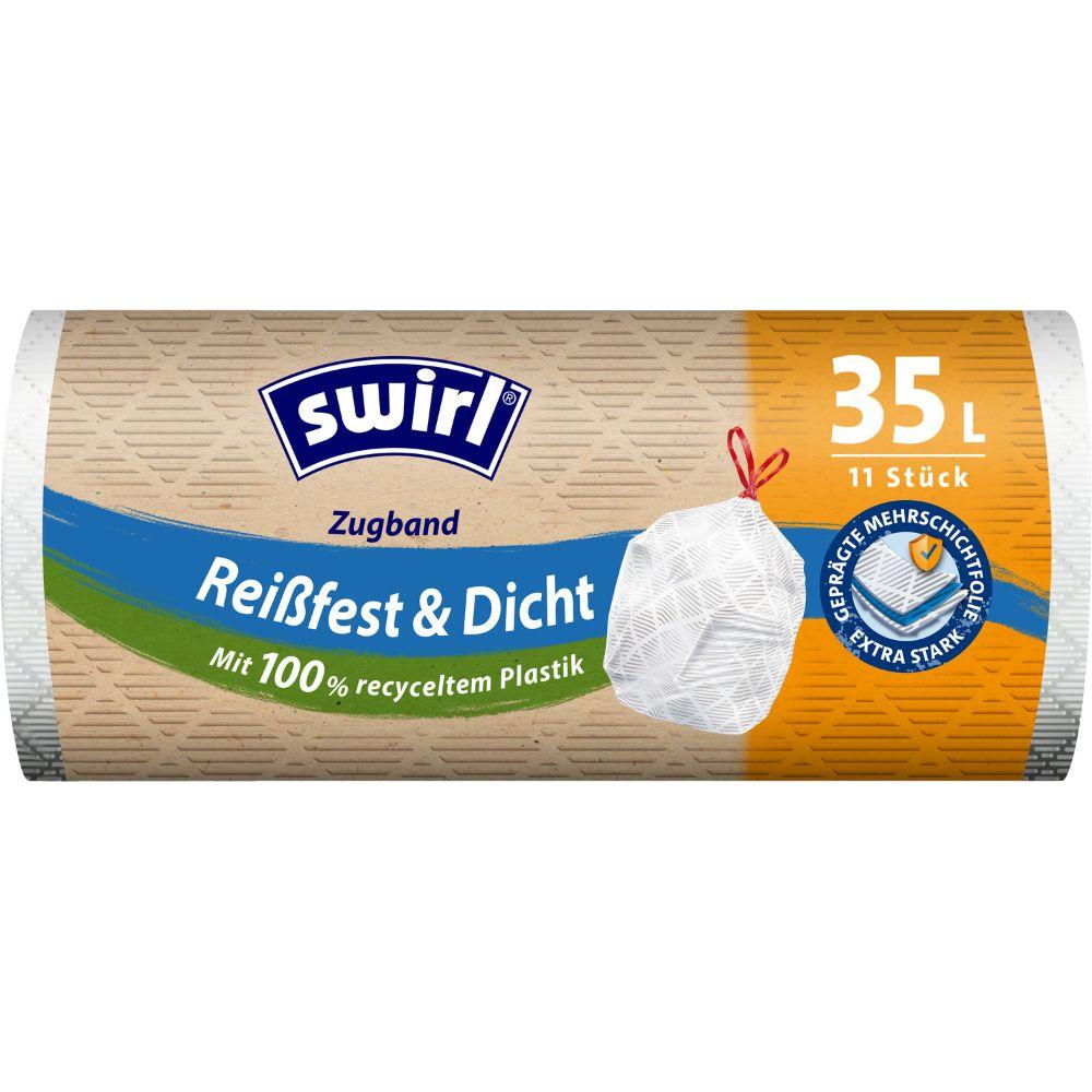 Reißfeste Zugband-Müllbeutel 35 l 11 Pro Rolle Stück-Swirl®