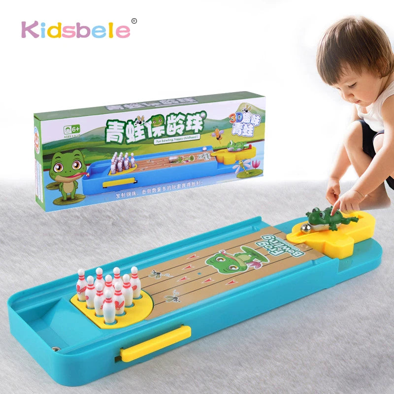 Kompaktes Mini Desktop Bowling – Interaktives Eltern-Kind Spiel für Kinder ab 7 Jahren