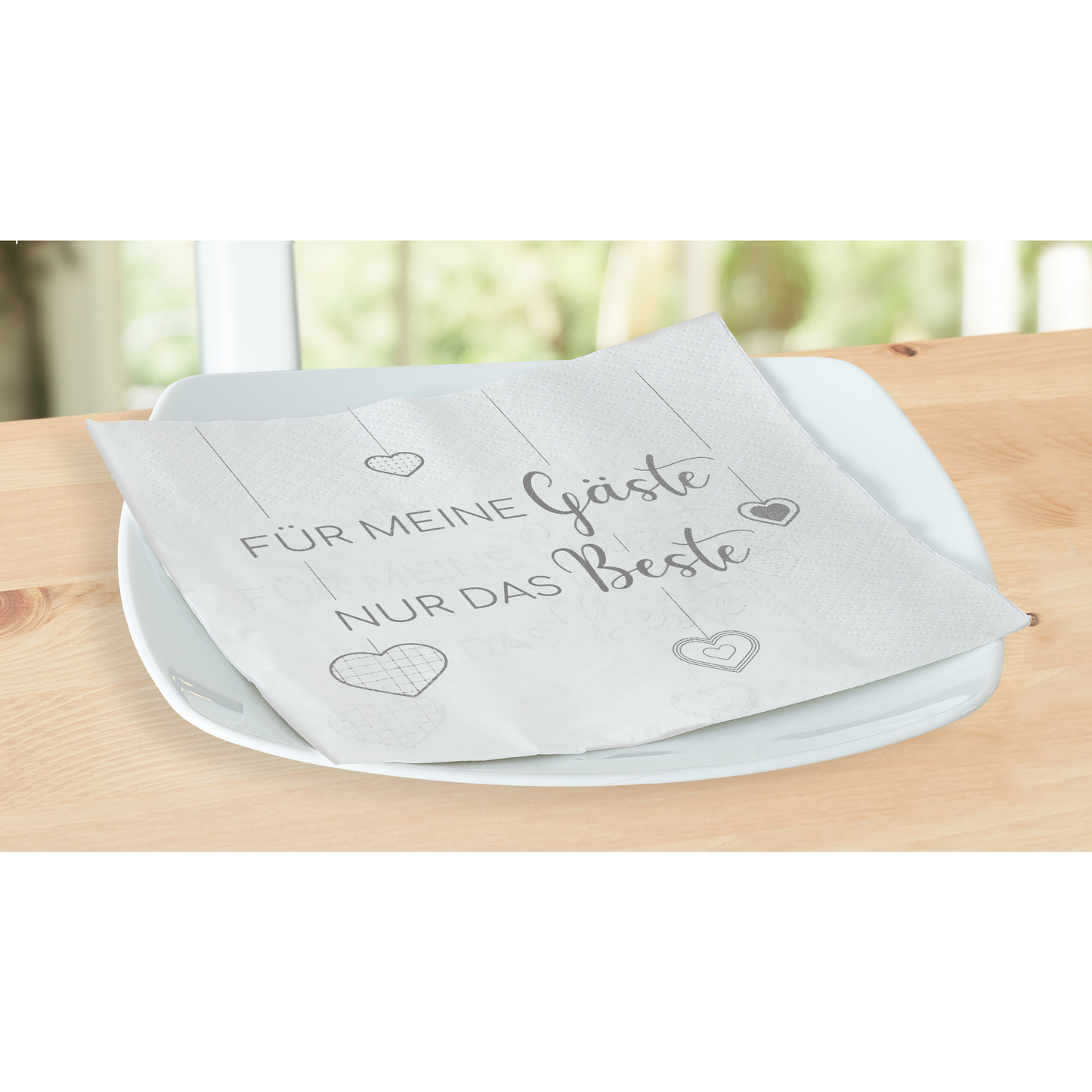 3-lagige Papierservietten 80 Stück Weiß Für Festliche Anlässe