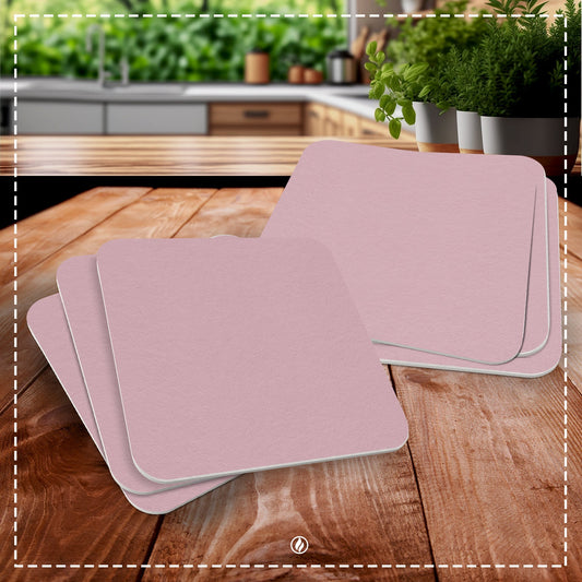 50 Rosa Bierdeckel eckig blanko - Kreative DIY & Party-Deko