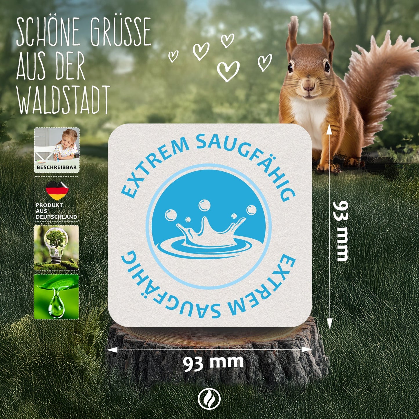 Einhorn Bierdeckel 50er Set Fantasie Untersetzer