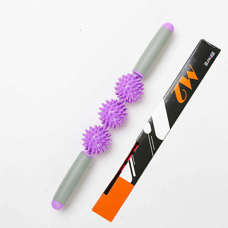 Fascia Stick zur Massage und Muskelentspannung Grün Lila Pink