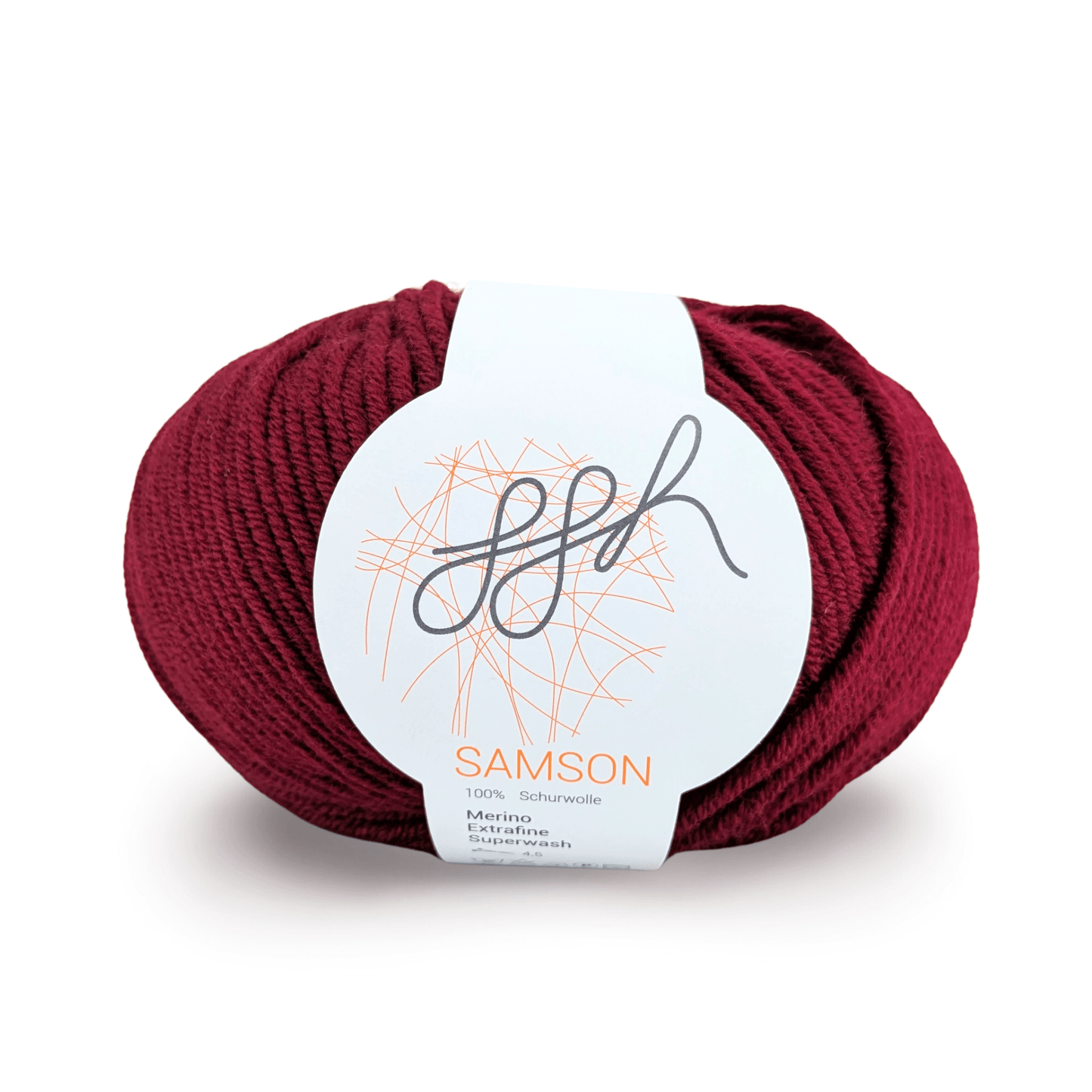 ggh Samson 104 Granatrot extrafeine Merinowolle