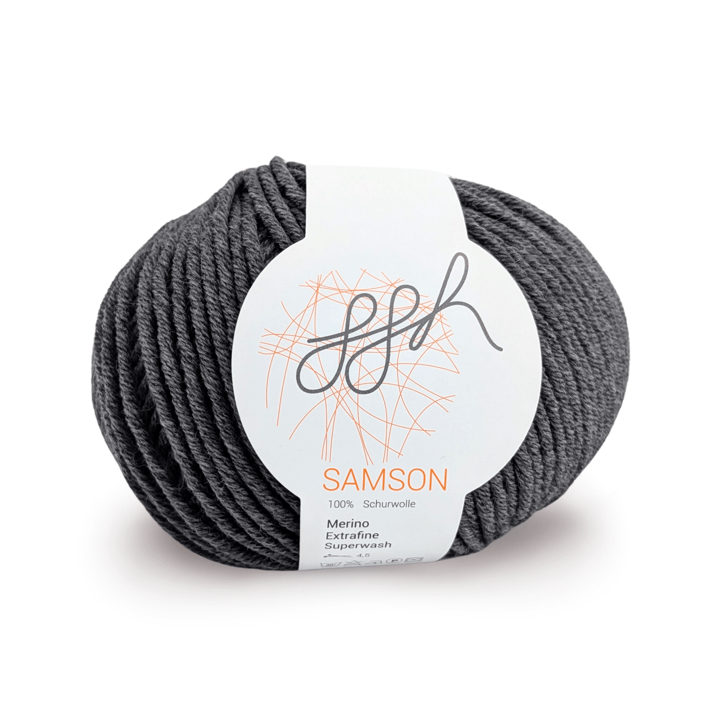 ggh Samson 114 Anthrazit Merinowolle Superwash