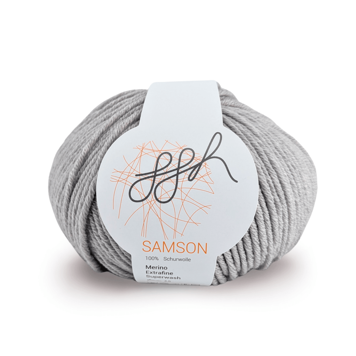 ggh Samson 115 Hellgrau Merinowolle Superwash Garn