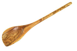 Kochlöffel aus Olivenholz mit spezieller Ecke 30 cm langlebig-Verdancia