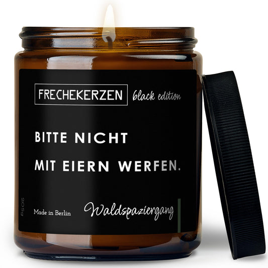 FRECHEKERZEN Black Edition Duftkerze im Glas mit frechem Spruch-mysoy