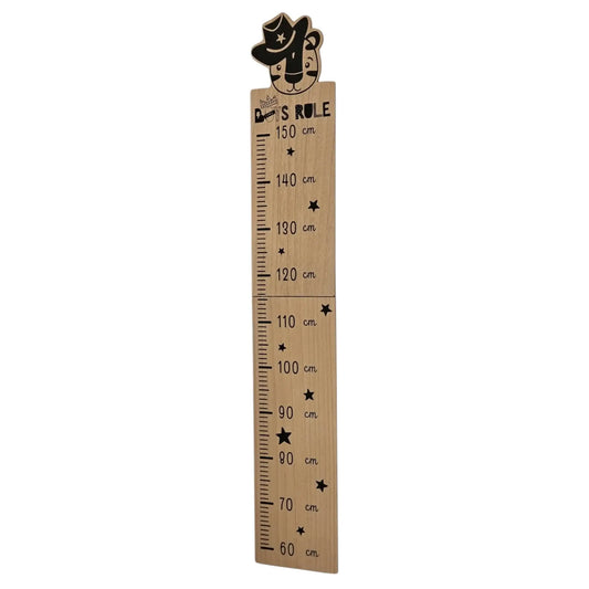Messlatte Kinder Holz 60-150 cm Größenmesser Jungen und Mädchen Pandabär Tiger Zebra - Yabubest - Home & More