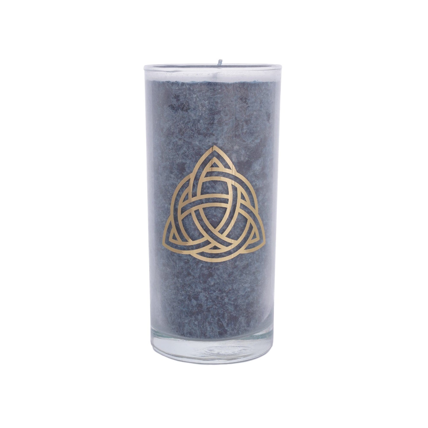 Handgefertigte Palmwachs Kerze goldene Etikett fuer Entspannung